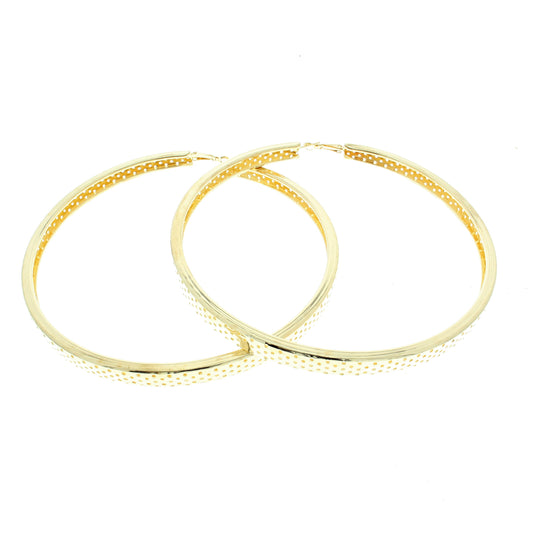 Large Patterned Hoop Earrings