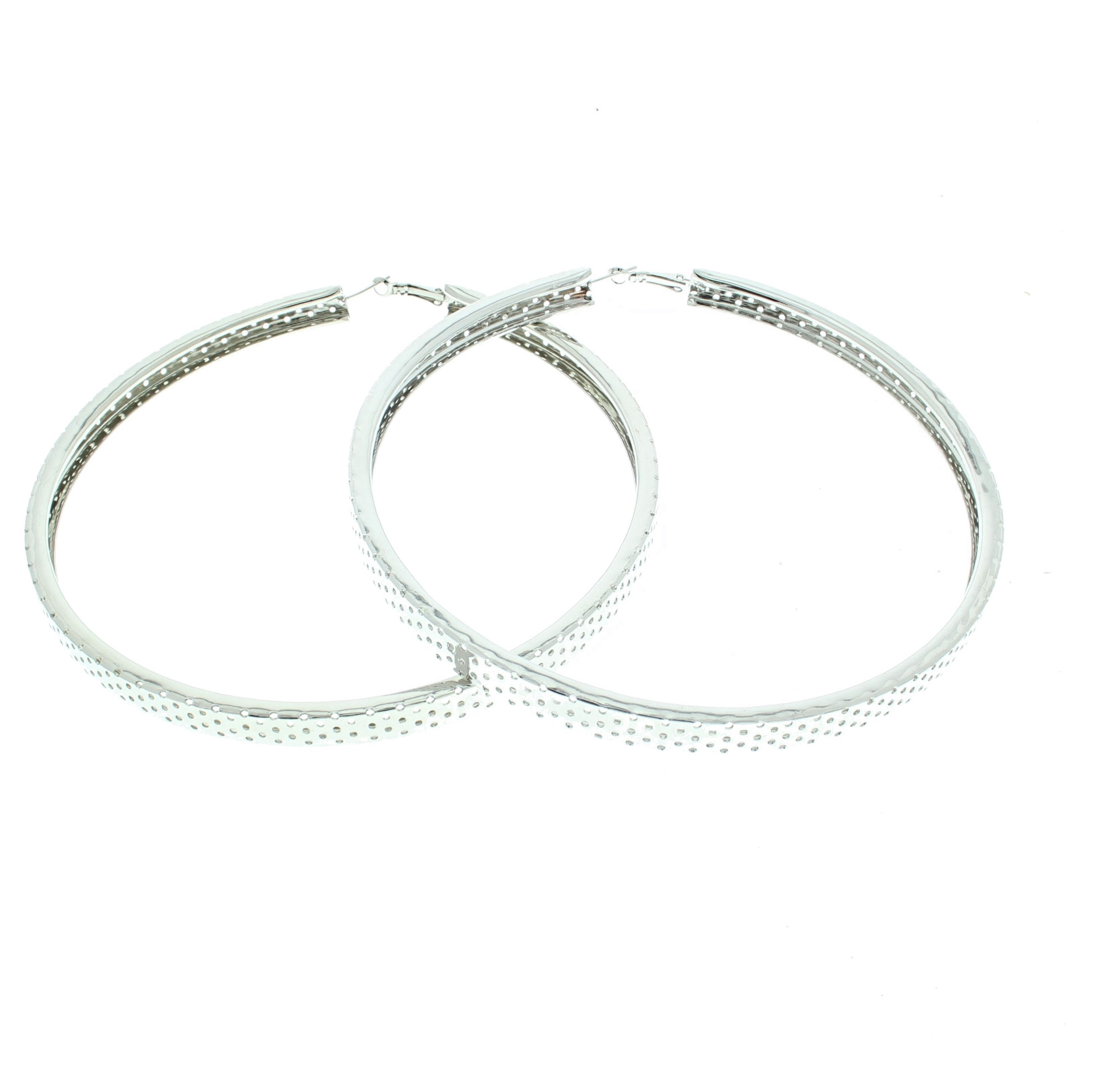 Large Patterned Hoop Earrings