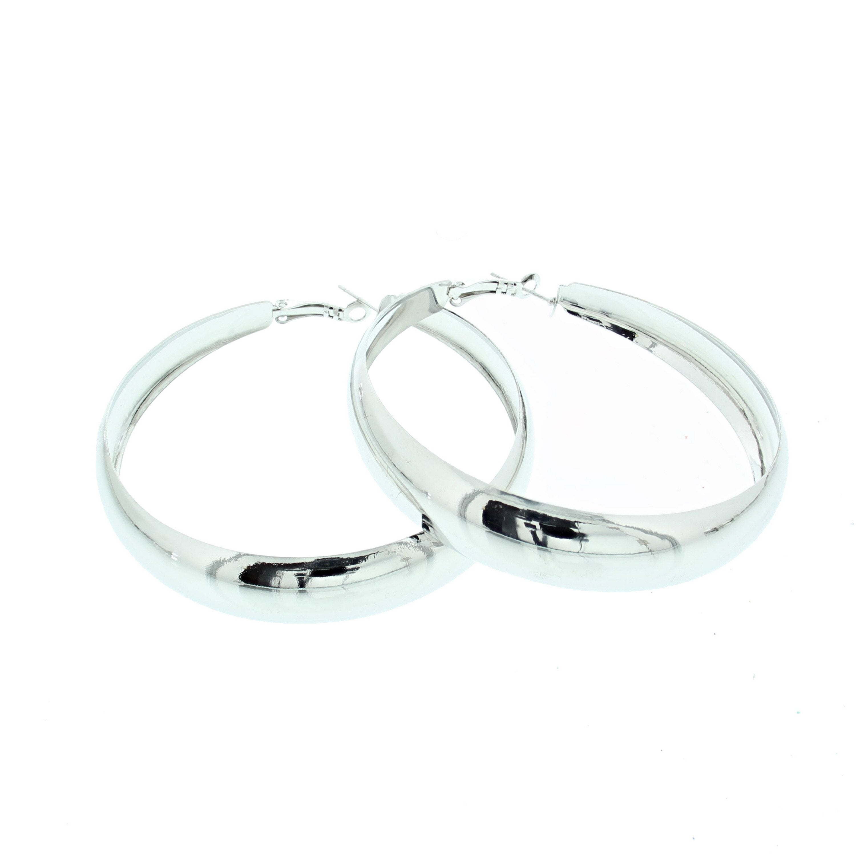 Hoop Earrings (Diamater - 6.5cm, 1.3cm Thick)