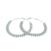 Crinkle Hoop Earrings (Diamater - 8.5cm)