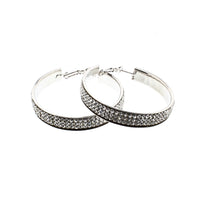3 Row Crystal Stone Round Shaped Earrings