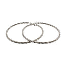 9cm Twisted Patterned Hoop Earrings
