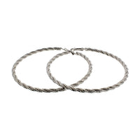 9cm Twisted Patterned Hoop Earrings