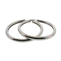 8.9cm Criss Cross Patterned Hoop Earrings