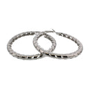 8.7cm Folded Roman Leaf Hoop Earrings