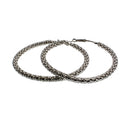 8.7cm Bubble Effect Hoop Earrings