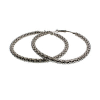 8.7cm Bubble Effect Hoop Earrings