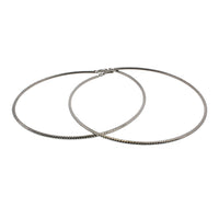 11.7cm Thin Patterned Hoop Earrings