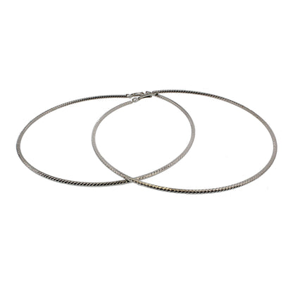 11.7cm Thin Patterned Hoop Earrings