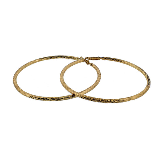 8.8cm Patterned Hoop Earrings