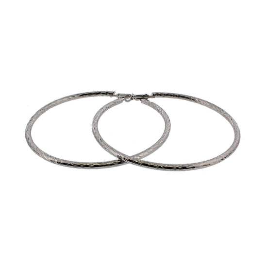 8.8cm Patterned Hoop Earrings