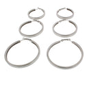 3 on a Card Patterned Hoop Earrings