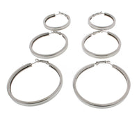 3 on a Card Patterned Hoop Earrings