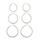 3 on a Card Patterned Hoop Earrings