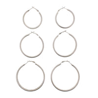 3 on a Card Patterned Hoop Earrings