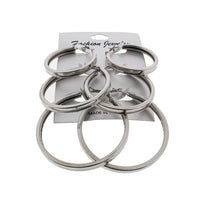 3 on a Card Patterned Hoop Earrings