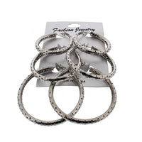 3 on a Card Perforated Hoop Earrings