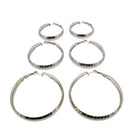 3 on a Card Patterned Hoop Earrings