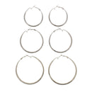 3 on a Card Patterned Hoop Earrings