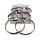 3 on a Card Patterned Hoop Earrings