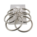 3 on a Card Assorted Patterned Hoop Earrings