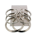 3 on a Card Assorted Patterned Hoop Earrings