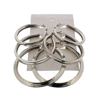 3 on a Card Assorted Patterned Hoop Earrings