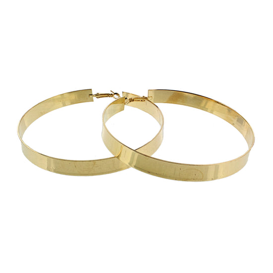 8.7cm Plain Hoop Earrings (1cm Width)