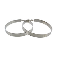 8.7cm Plain Hoop Earrings (1cm Width)