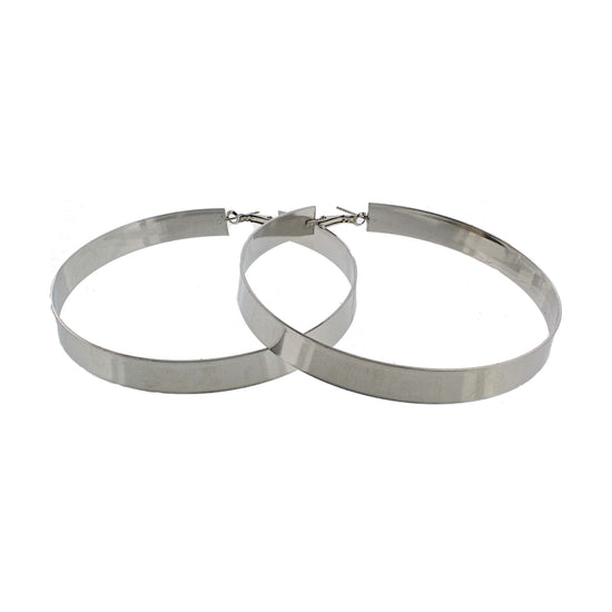8.7cm Plain Hoop Earrings (1cm Width)