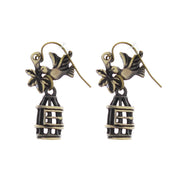 Bird and Cage Earrings (3 x 2cm)