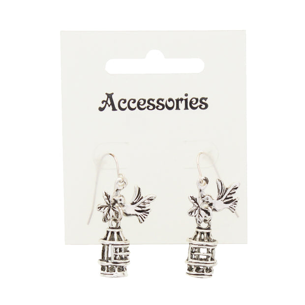 Bird and Cage Earrings (3 x 2cm)