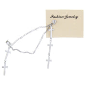 Hanging Crosses Earring/ Ear Cuff