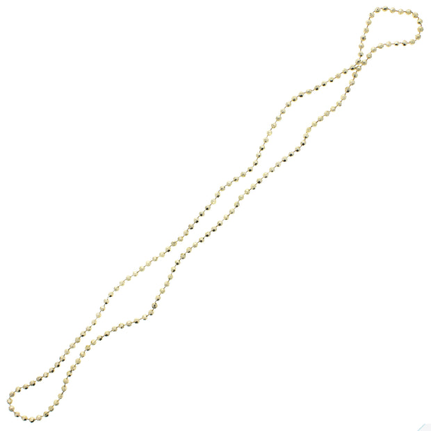 48 Inch Mini Gold Faceted Bead Necklace