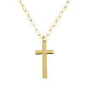 Gold Cross on Chain Necklace