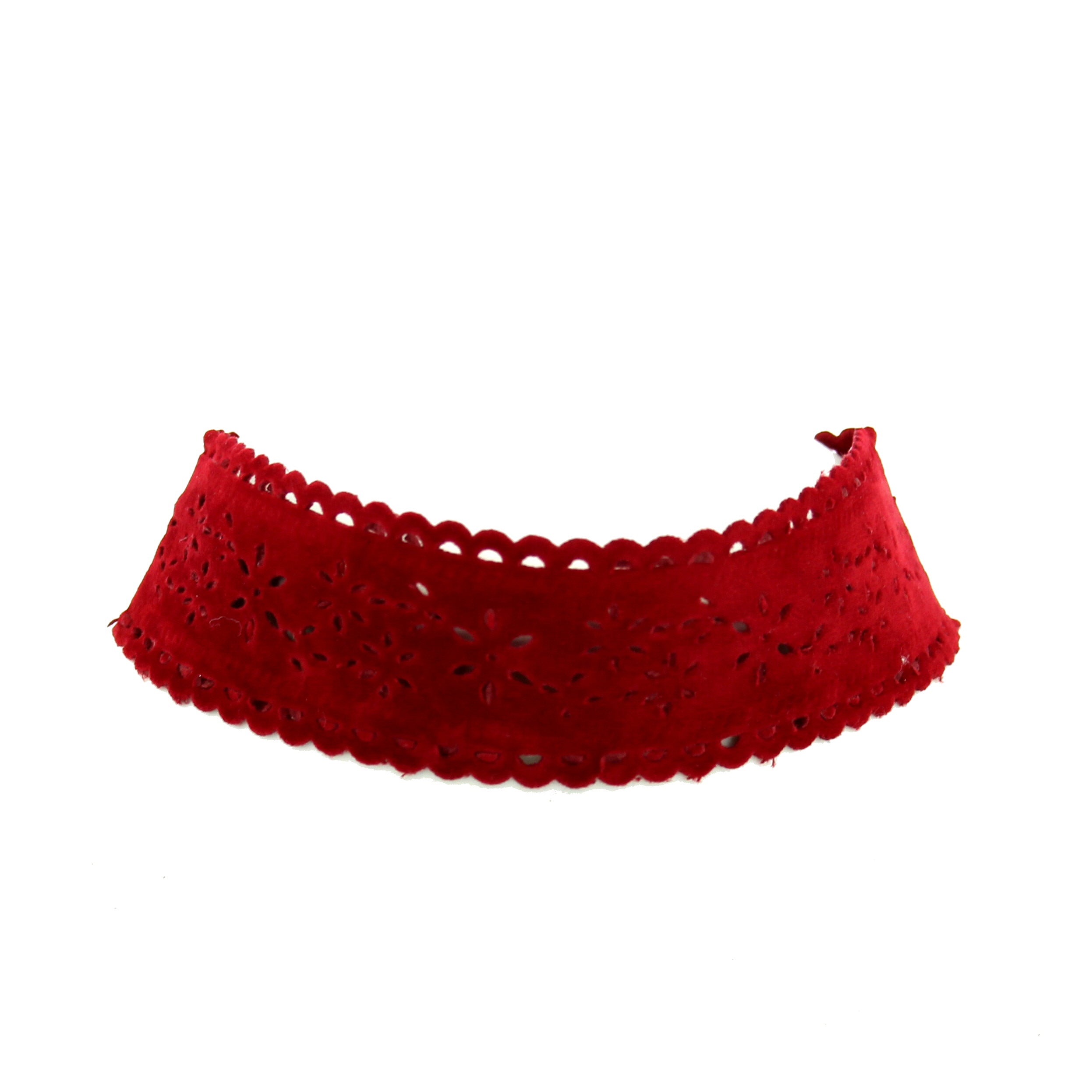 Flower Print Suede Choker