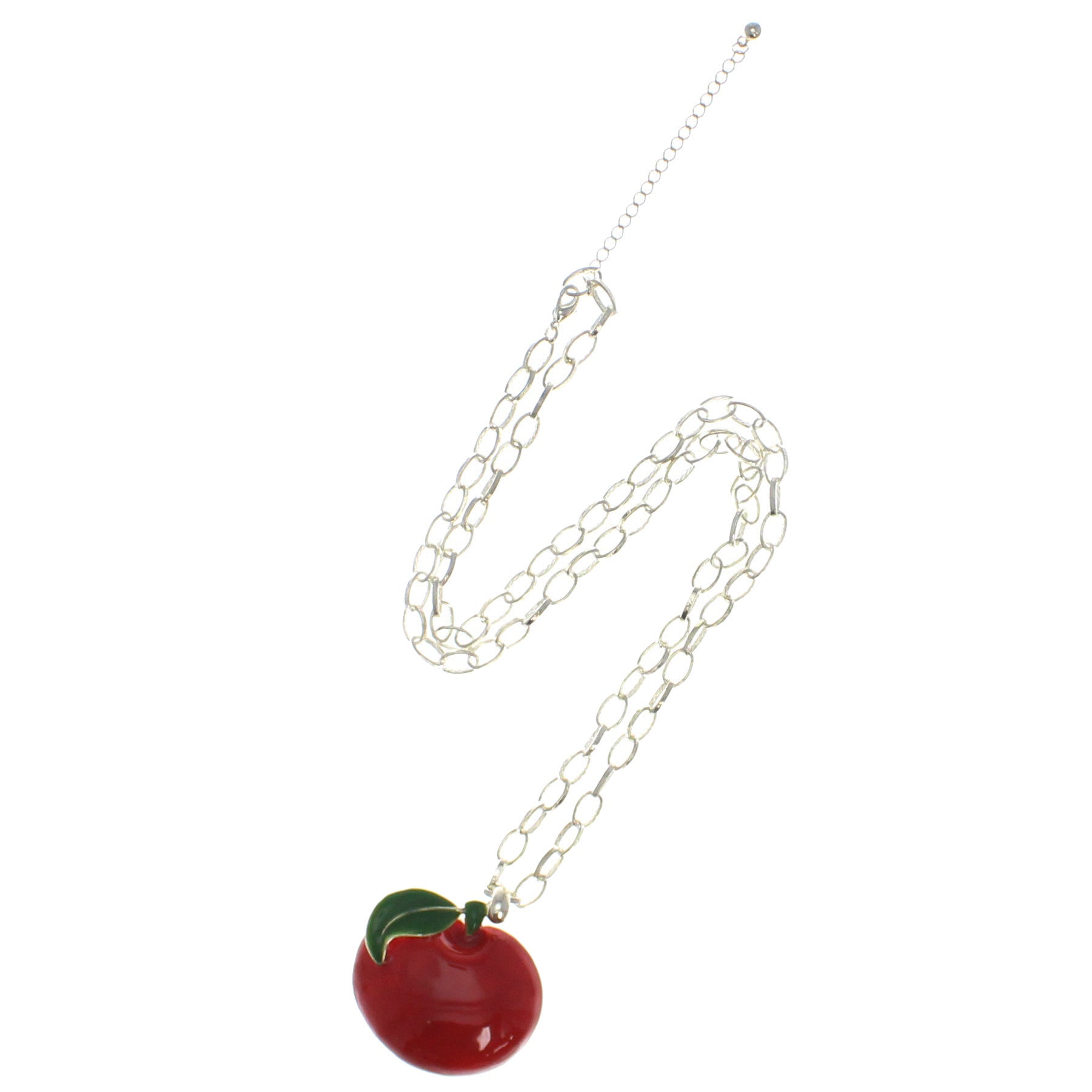Apple Necklace on a 69cm Silver Chain