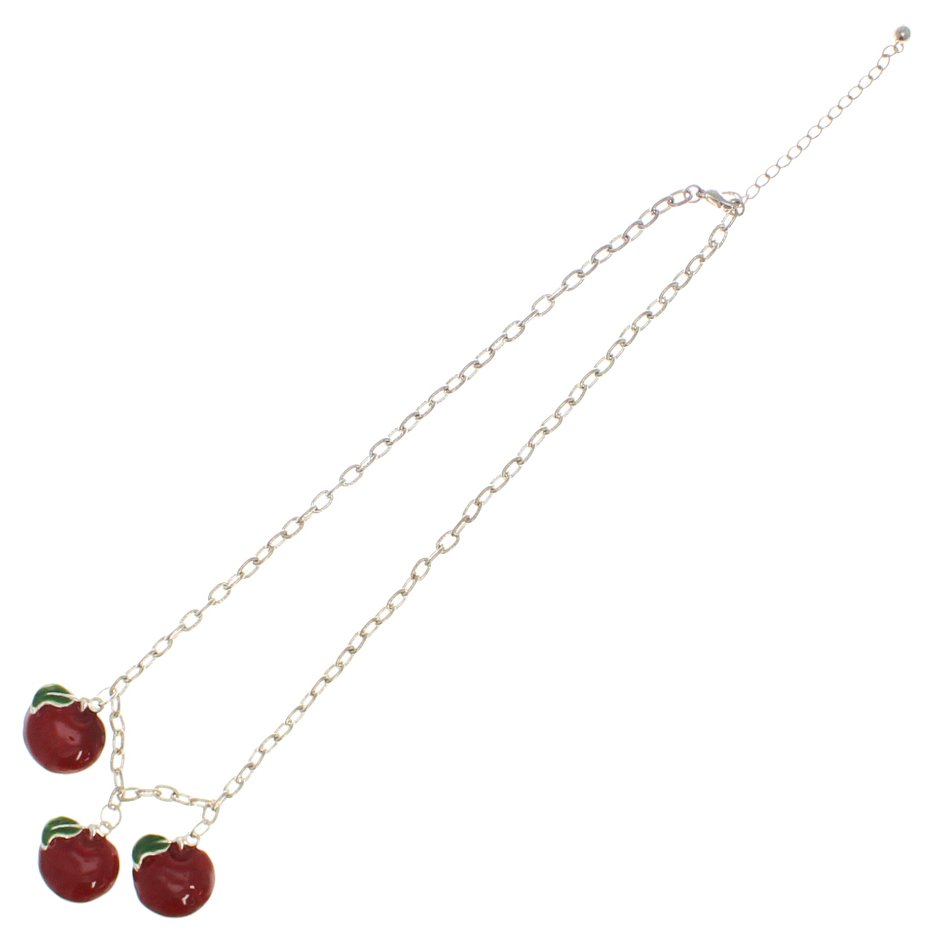 Triple Apple Necklace on a 46cm Silver Chain