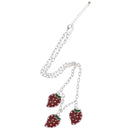 Triple Strawberry Necklace on a 48cm Silver Chain