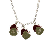 Triple Apple and Triple Half Apples Necklace