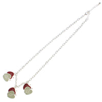 Triple Apple and Triple Half Apples Necklace