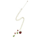 Multiple Red and Green Apples Necklace