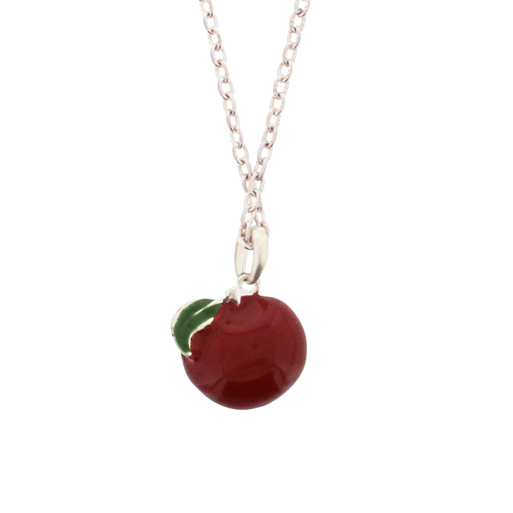 Apple Necklace on a 23.5cm Silver Chain (2 x 2cm Pendant)