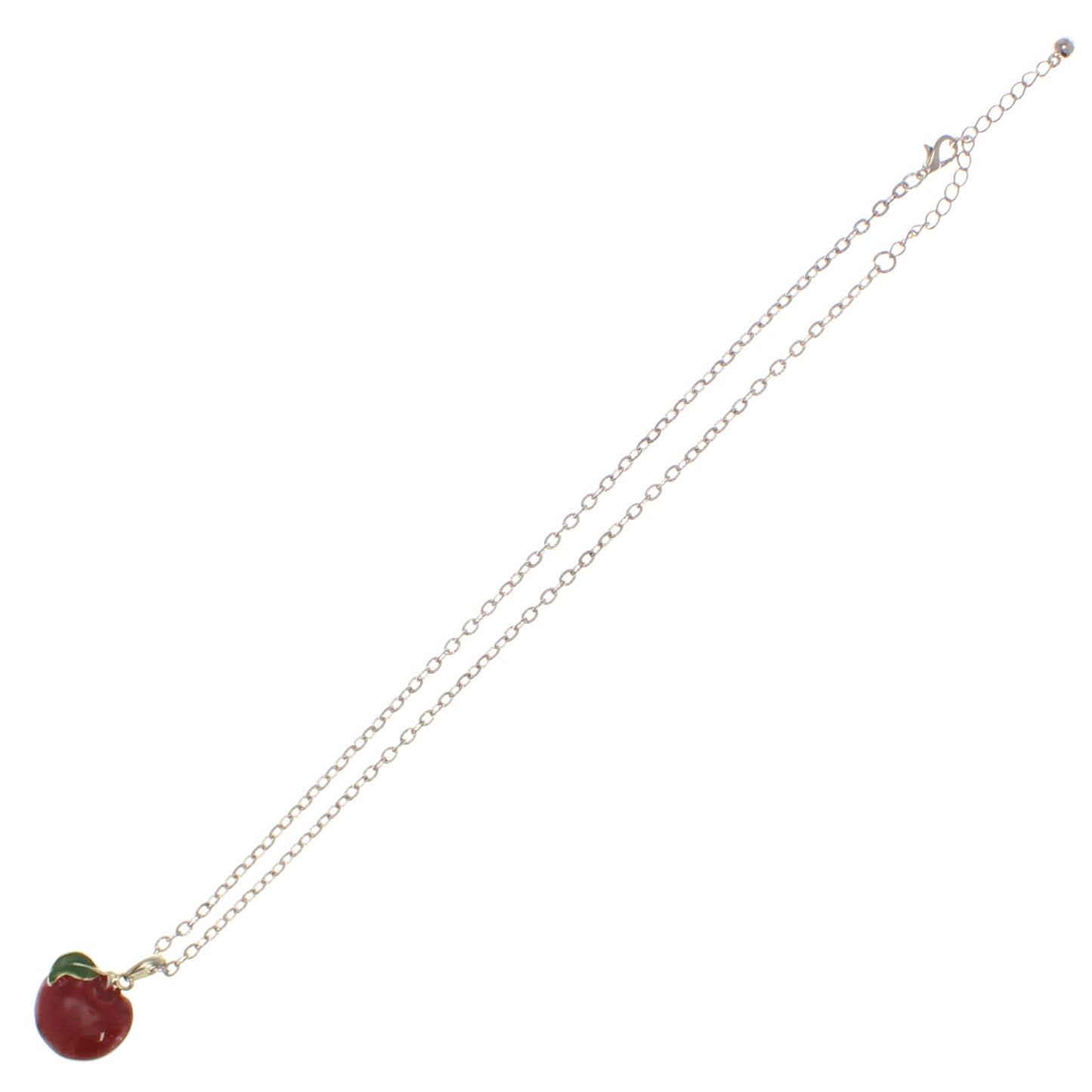 Apple Necklace on a 23.5cm Silver Chain (2 x 2cm Pendant)