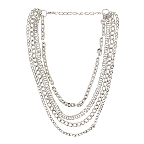 4 Row Chain Necklace - Short