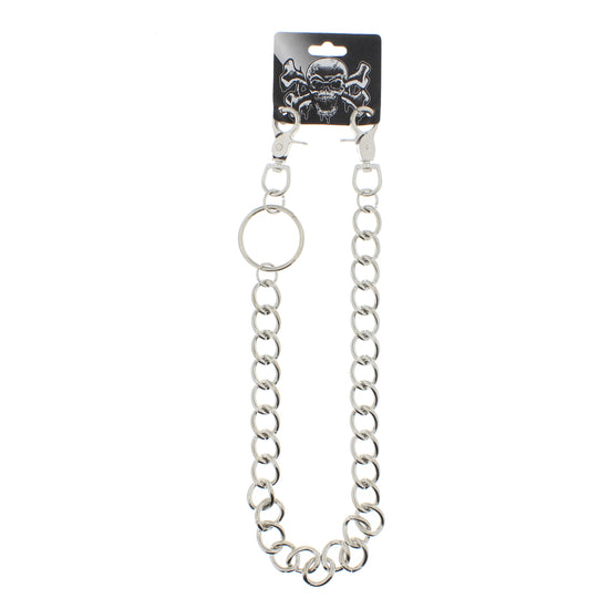 55cm Rhodium Thick Key Chain or Hip Chain
