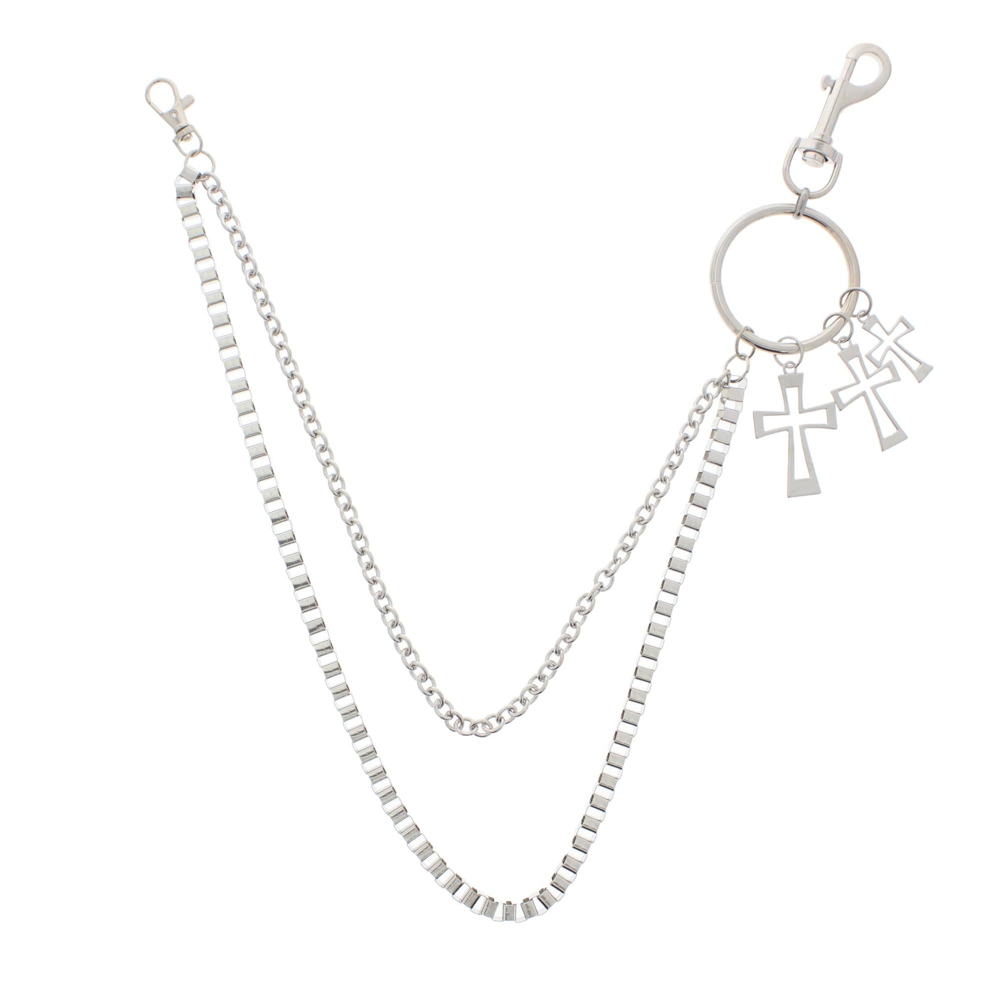 Crosses & Ring Double Box Hip Chain