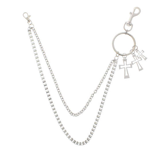 Crosses & Ring Double Box Hip Chain