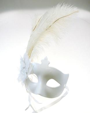 Exotic Feather Lace Mask