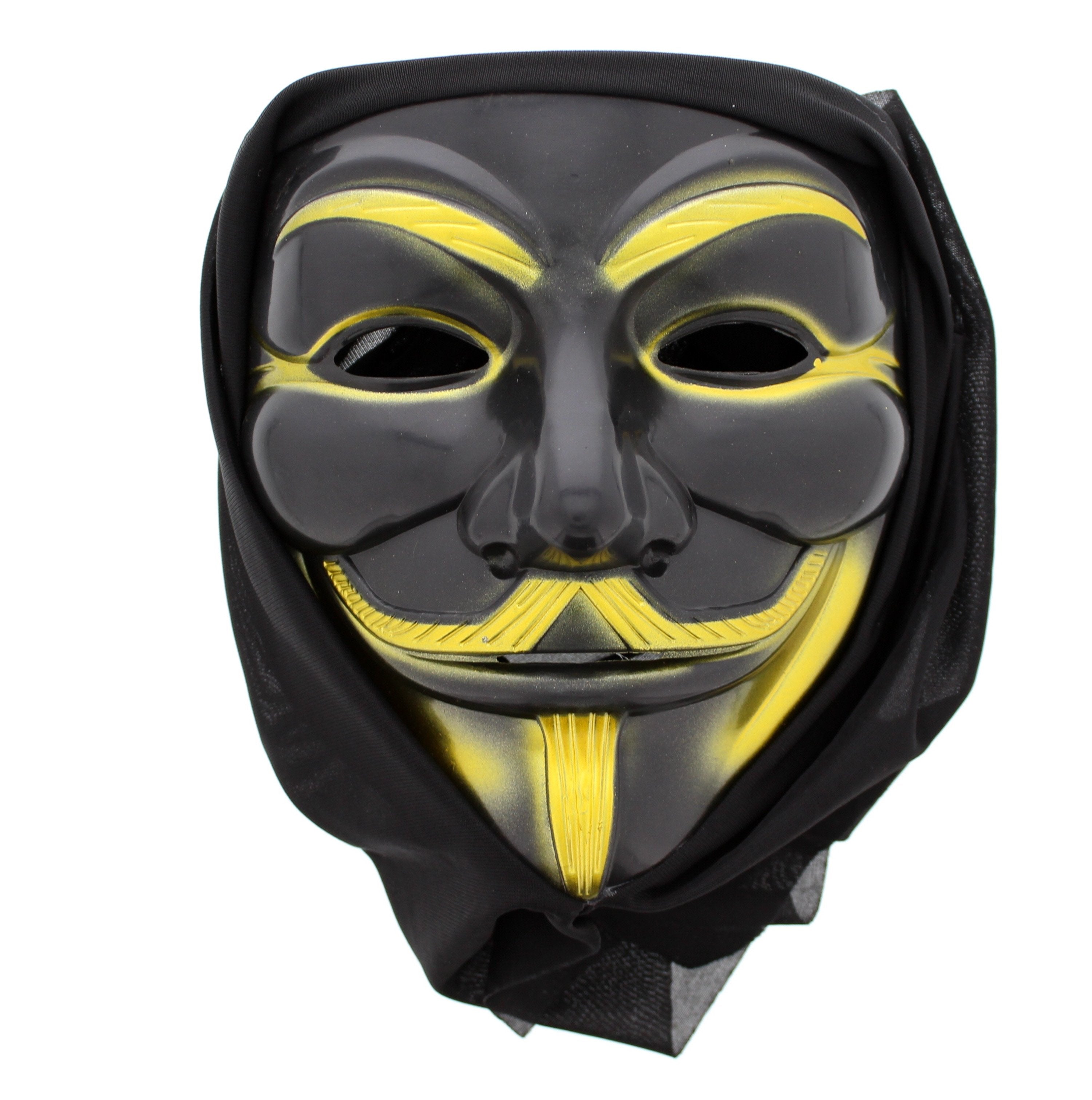 Halloween Guy Fawkes Mask with Black Veil